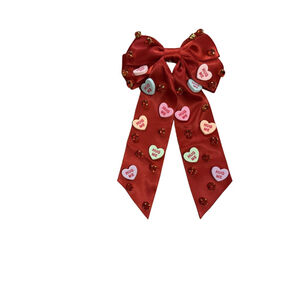 Valentine’s Day hair bow clip